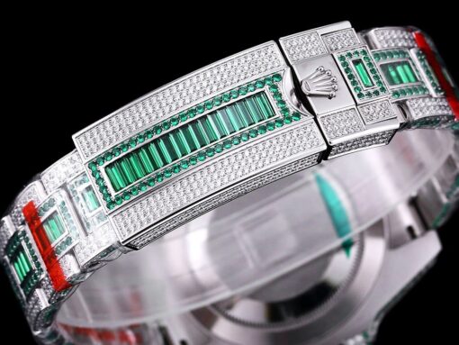 Best Replica Rolex Submariner Iced Out 116610LV-6 41mm Black Dial