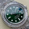 Fake Rolex Submariner Iced Out 116610LV Green Dial