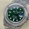Rolex Replica Submariner Iced Out 116610LV Green Dial