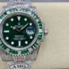 Rolex Super Clone Submariner Iced Out 116610LV Green Dial 40mm Green Bezel