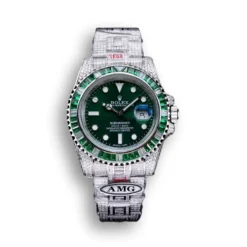 Replica Rolex Submariner Iced Out 116610LV Green Dial 40mm Green Bezel