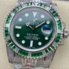 Rolex Replica Submariner Iced Out 116610LV Green Dial 40mm Green Bezel