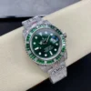 Super Clone Rolex Submariner Iced Out 116610LV Green Dial 40mm Green Bezel