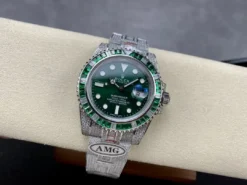 Best Fake Rolex Submariner Iced Out 116610LV Green Dial 40mm Green Bezel