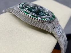 Best Replica Rolex Submariner Iced Out 116610LV Green Dial 40mm Green Bezel