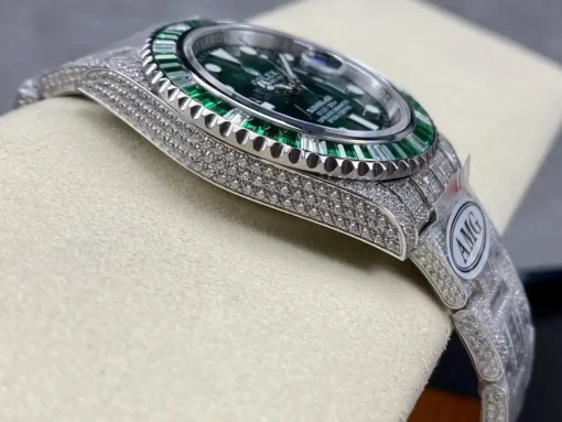Best Replica Rolex Submariner Iced Out 116610LV Green Dial 40mm Green Bezel