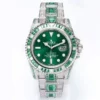 Rolex Super Clone Submariner Iced Out 116610LV Green Water Ghost