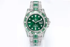 Rolex Super Clone Submariner Iced Out 116610LV Green Water Ghost