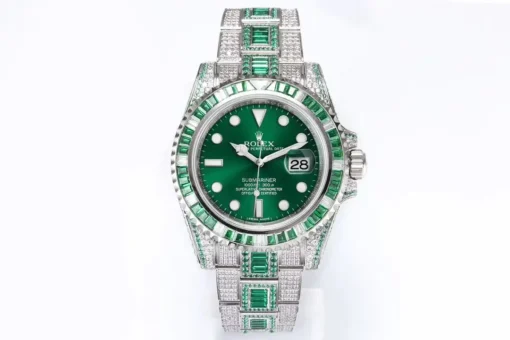 Rolex Super Clone Submariner Iced Out 116610LV Green Water Ghost