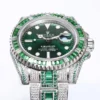 Fake Rolex Submariner Iced Out 116610LV Green Water Ghost