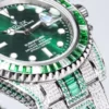 Rolex Replica Submariner Iced Out 116610LV Green Water Ghost