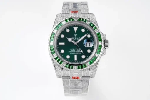 Rolex Super Clone Submariner Iced Out 116610LV Water Ghost SE