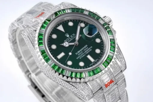 Fake Rolex Submariner Iced Out 116610LV Water Ghost SE