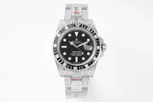 Rolex Super Clone Submariner Iced Out 116610LV Water Ghost SE Black Dial