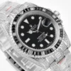 Fake Rolex Submariner Iced Out 116610LV Water Ghost SE Black Dial