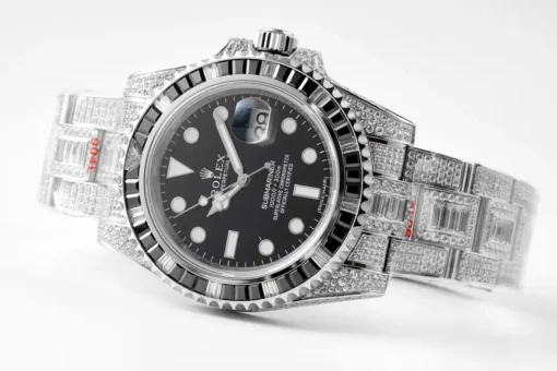 Super Clone Rolex Submariner Iced Out 116610LV Water Ghost SE Black Dial