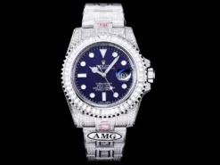Rolex Super Clone Submariner Iced Out 116619LB 40mm Blue Dial