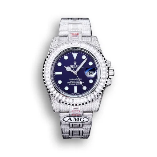 Replica Rolex Submariner Iced Out 116619LB 40mm Blue Dial