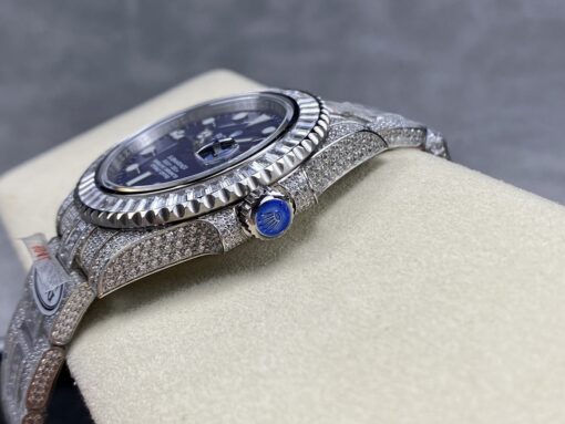 Best Rolex Replica Submariner Iced Out 116619LB 41mm Blue Dial