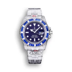 Replica Rolex Submariner Iced Out 116619LB Blue Dial