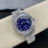 Super Clone Rolex Submariner Iced Out 116619LB Blue Dial 40mm