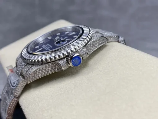 Best Rolex Replica Submariner Iced Out 116619LB Blue Dial 40mm
