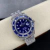 Super Clone Rolex Submariner Iced Out 116619LB Blue Dial Blue Bezel