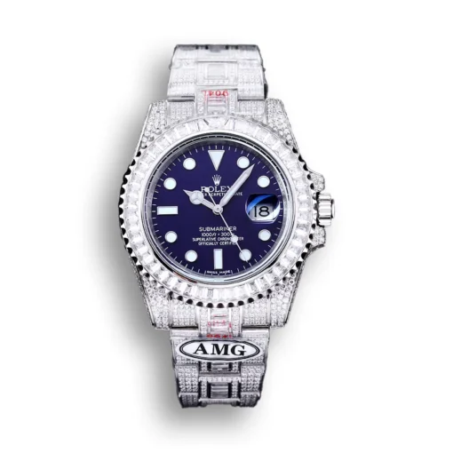 Replica Rolex Submariner Iced Out 116619LB Clear Diamonds Bezel