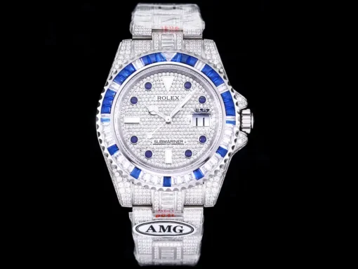 Rolex Super Clone Submariner Iced Out 116619LB Diamond Dial