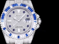 Fake Rolex Submariner Iced Out 116619LB Diamond Dial
