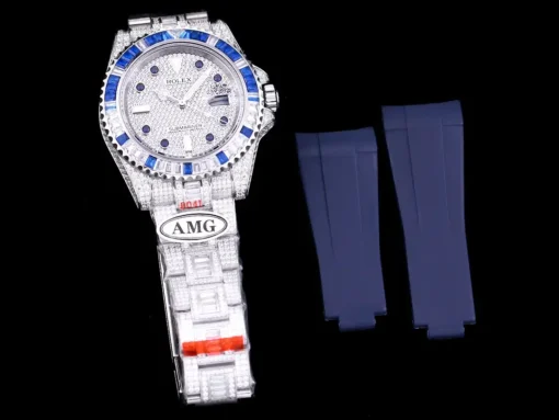 Best Fake Rolex Submariner Iced Out 116619LB Diamond Dial