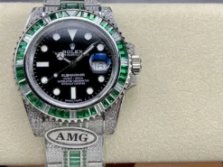 Rolex Super Clone Submariner Iced Out 126610LV Black Dial