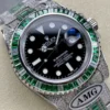 Fake Rolex Submariner Iced Out 126610LV Black Dial