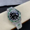 Super Clone Rolex Submariner Iced Out 126610LV Black Dial
