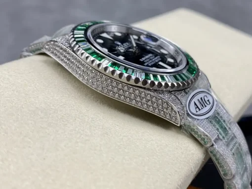 Best Replica Rolex Submariner Iced Out 126610LV Black Dial