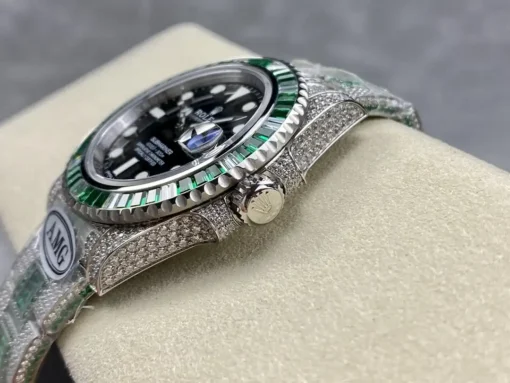 Best Rolex Replica Submariner Iced Out 126610LV Black Dial