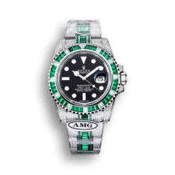 Replica Rolex Submariner Iced Out 126610LV Dial Black