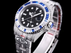 Rolex Replica Submariner Iced Out 126710BLNR Black Dial
