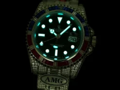 Best Fake Rolex Submariner Iced Out 126710BLRO Black Dial
