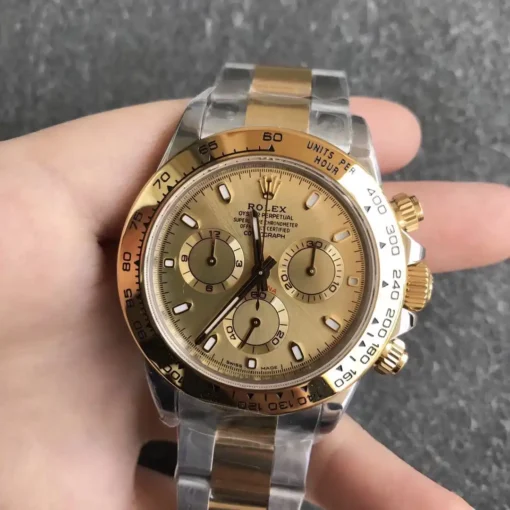 Rolex Super Clone Super Universe Chronograph Daytona 116503 Gold Dial