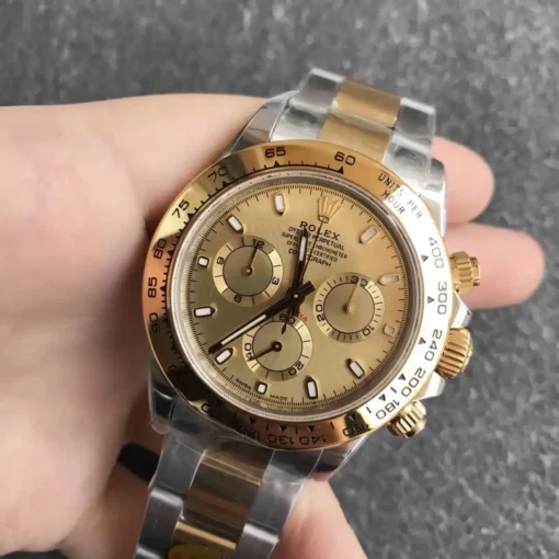 Fake Rolex Super Universe Chronograph Daytona 116503 Gold Dial