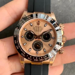 Rolex Super Clone Super Universe Chronograph Daytona 116515 Rose Gold Dial