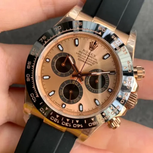 Rolex Replica Super Universe Chronograph Daytona 116515 Rose Gold Dial