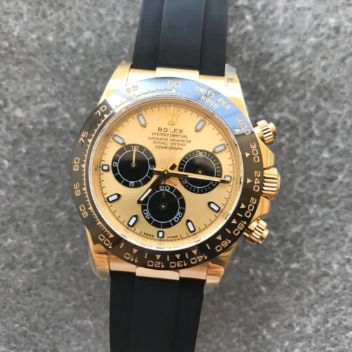 Best Replica Rolex Super Universe Chronograph Daytona 116518 Golden & Bright Black Dial