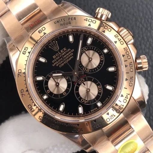 Super Clone Rolex Super Universe Chronograph Daytona m116505 Black Dial