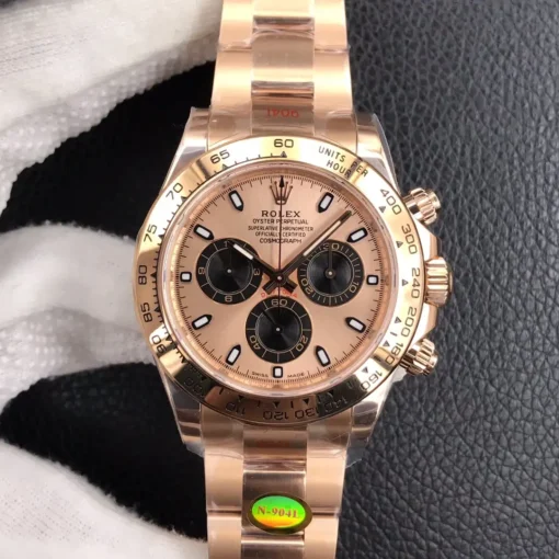 Rolex Super Clone Super Universe Chronograph Daytona m116505 Rose Gold Dial