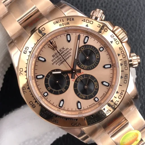 Super Clone Rolex Super Universe Chronograph Daytona m116505 Rose Gold Dial