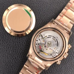 Rolex Clone Watches Super Universe Chronograph Daytona m116505 Rose Gold Dial