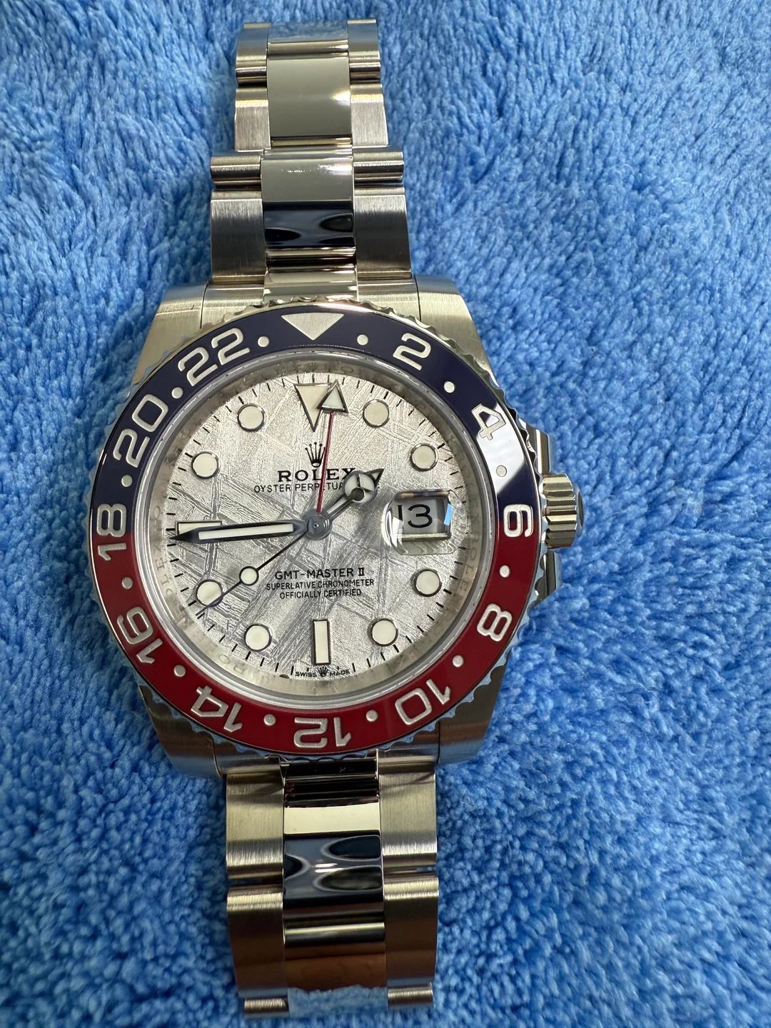 GMT-Master II Meteorite Dial 126719BLRO “Superman” Oyster photo review