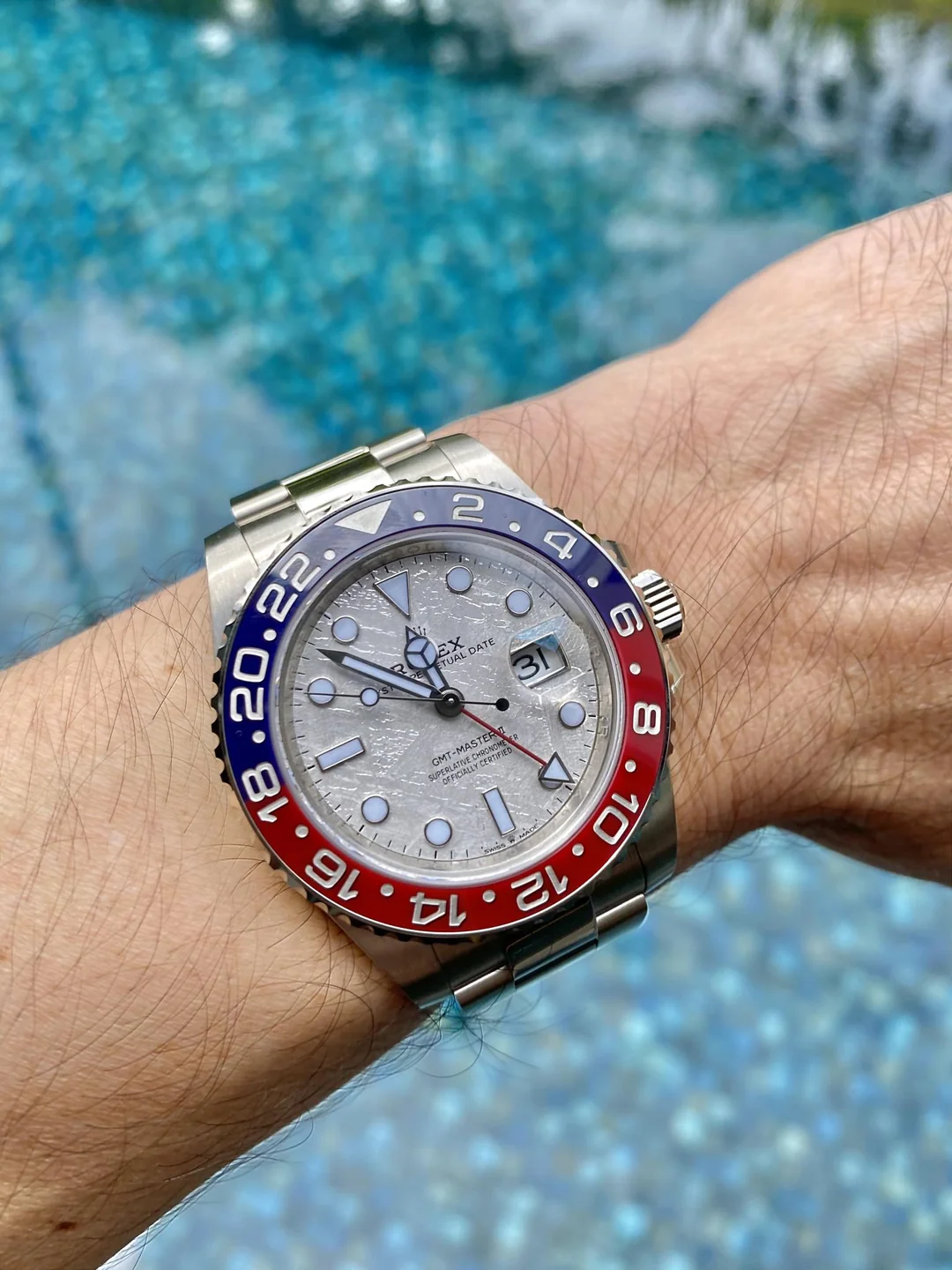 GMT-Master II Meteorite Dial 126719BLRO “Superman” Oyster photo review